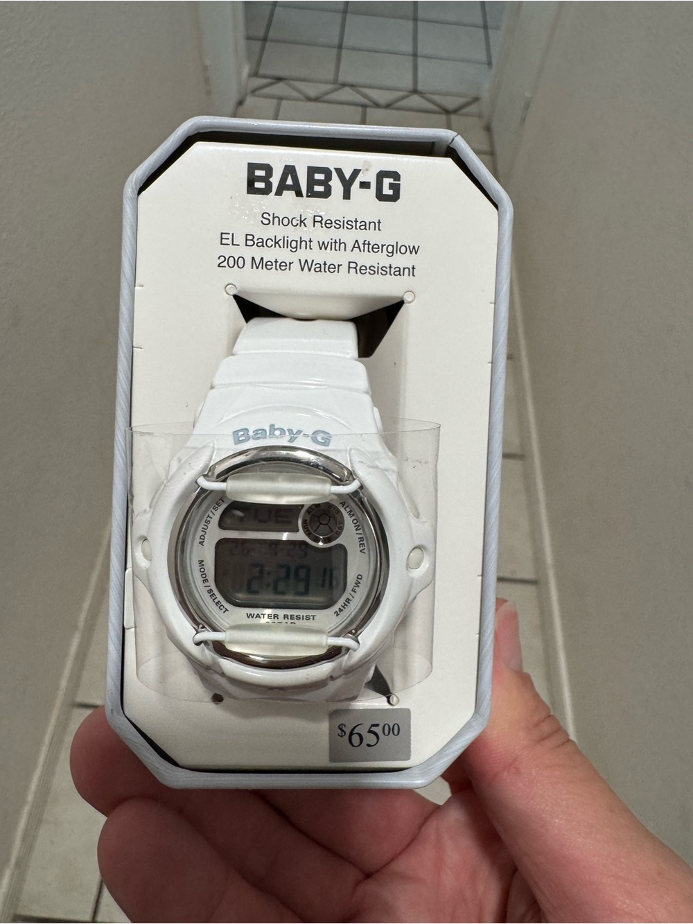 Casio Baby-G White Digital Sport Watch with Silver Accents